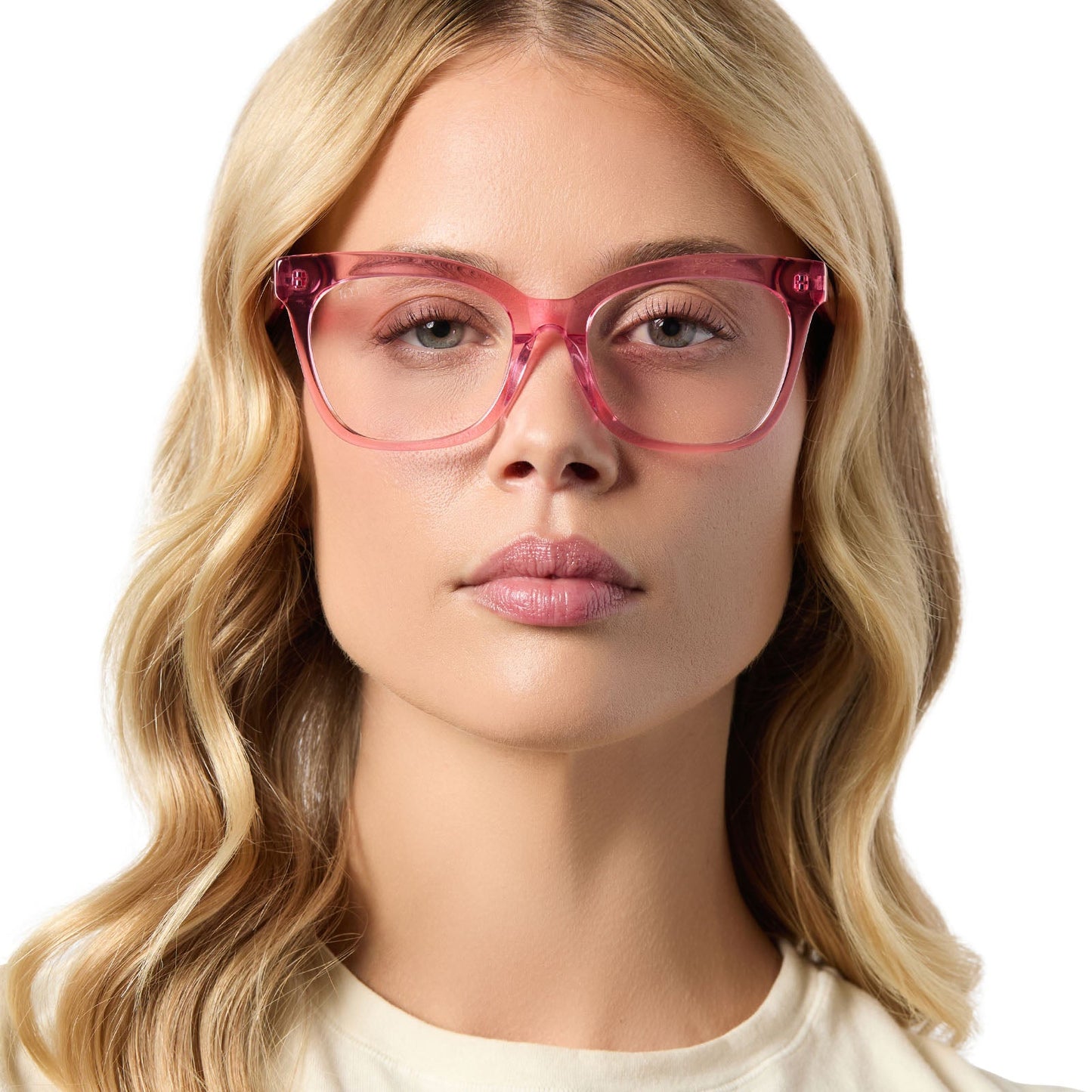 WINSTON - CANDY PINK CRYSTAL + PRESCRIPTION GLASSES