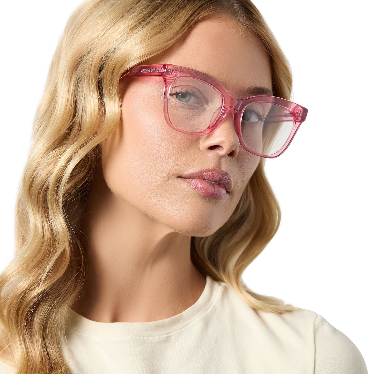 WINSTON - CANDY PINK CRYSTAL + PRESCRIPTION GLASSES