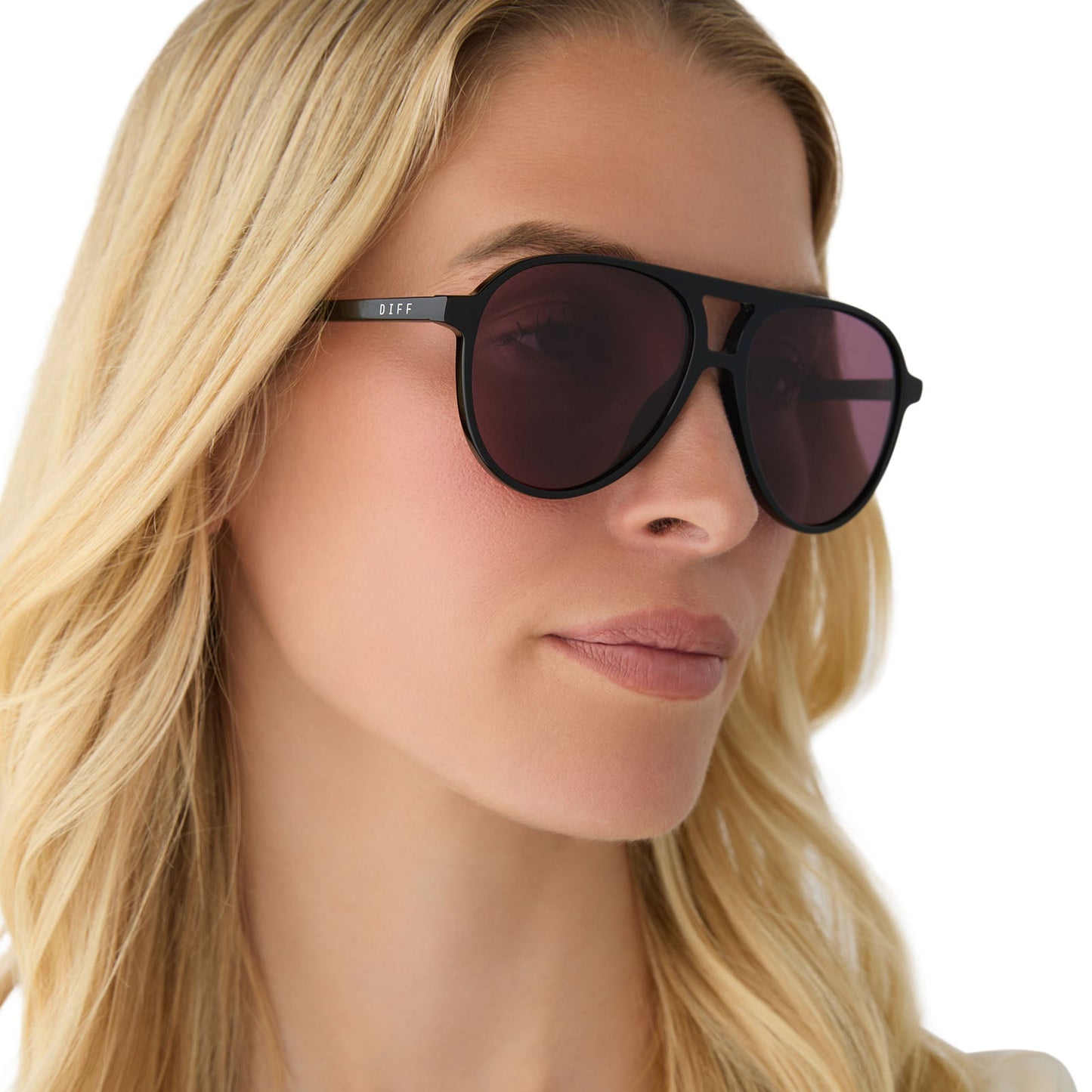 TOSCA II - BLACK + AUBERGINE SUNGLASSES