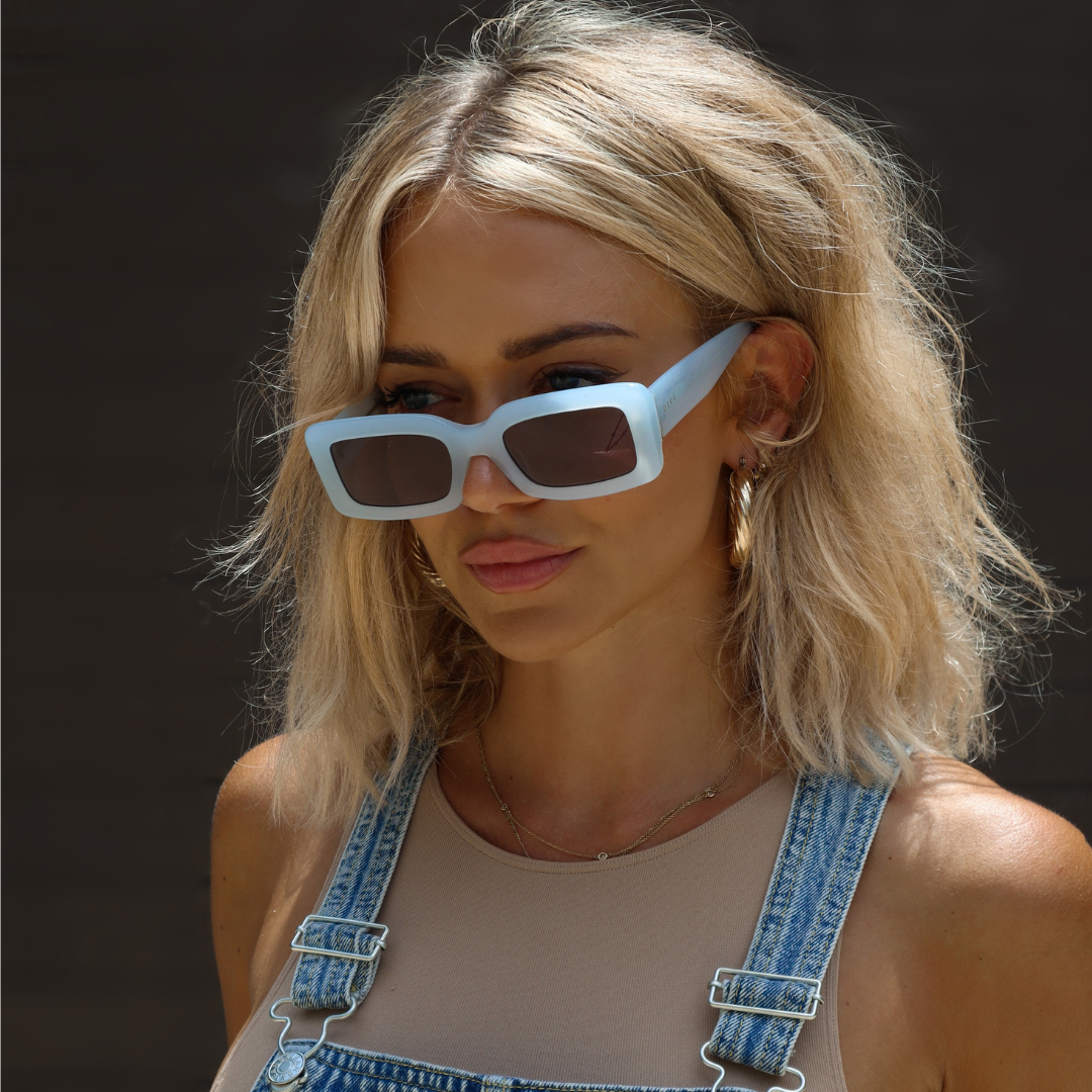 INDY - BLUE DUST + SOLID GREY SUNGLASSES