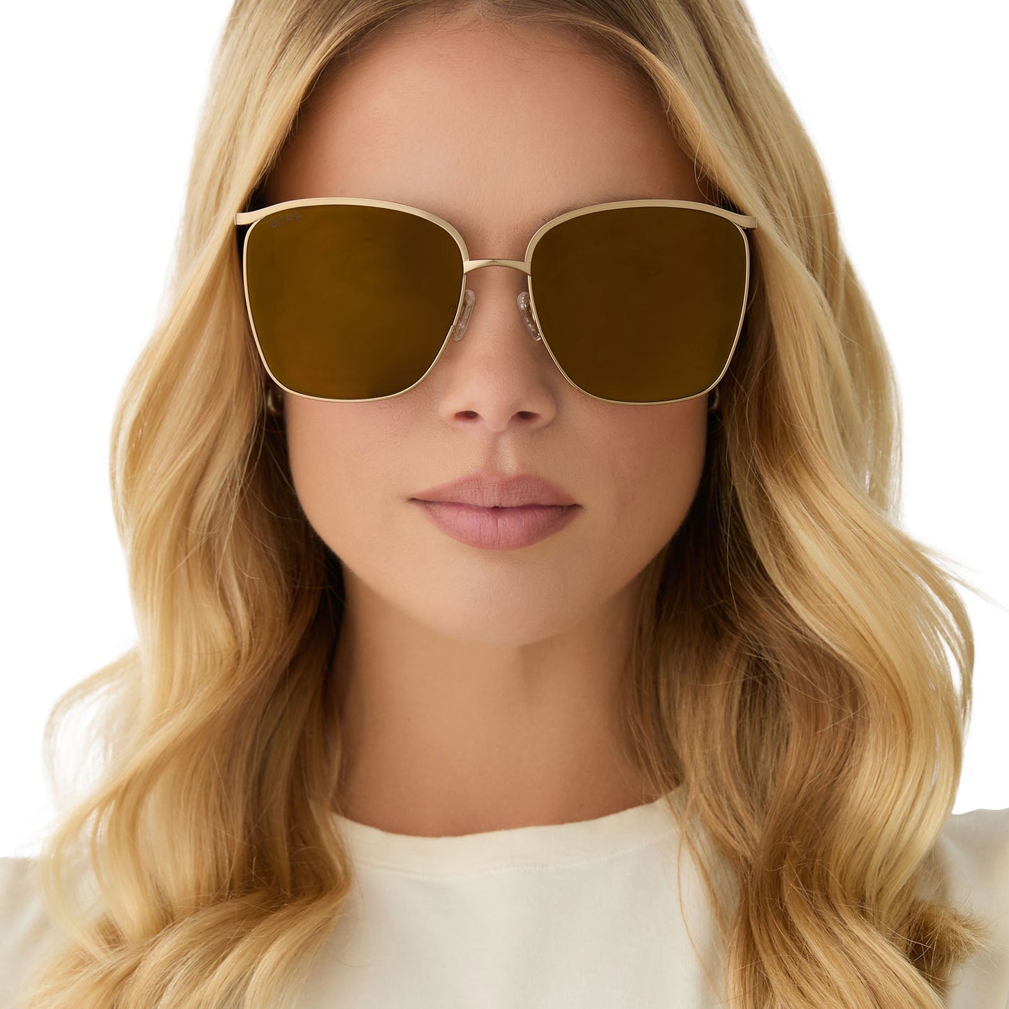 VITTORIA - COPPER METAL + BROWN GOLD FLASH + POLARIZED SUNGLASSES