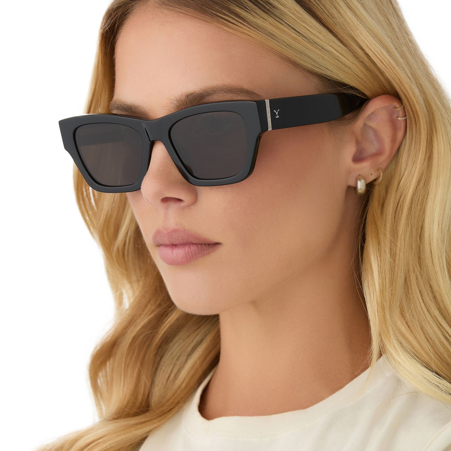 BETH II - NIGHT SKY BLACK + SILVER W GREY + POLARIZED SUNGLASSES