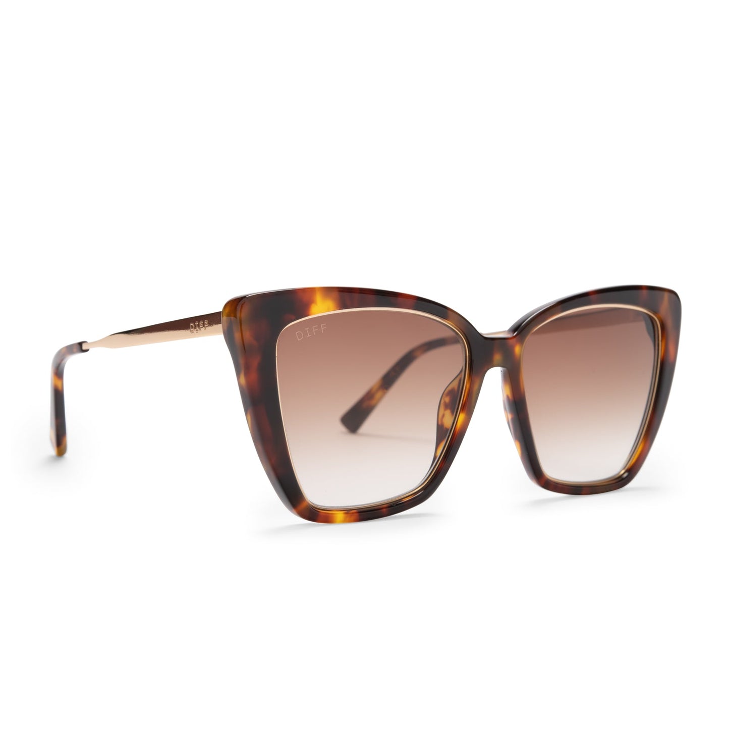 BECKY IV - AMBER TORTOISE + BROWN GRADIENT POLARIZED SUNGLASSES