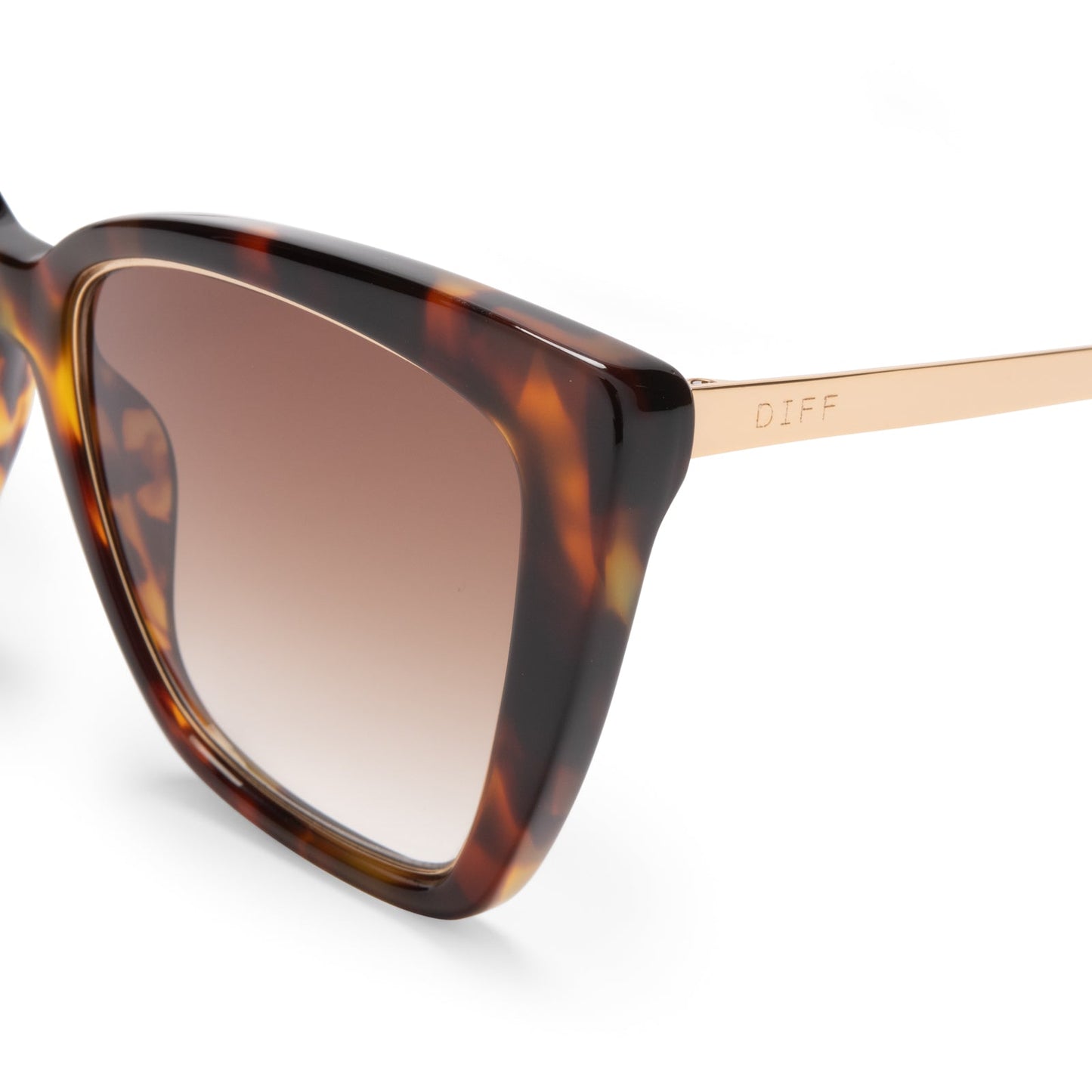 BECKY IV - AMBER TORTOISE + BROWN GRADIENT POLARIZED SUNGLASSES