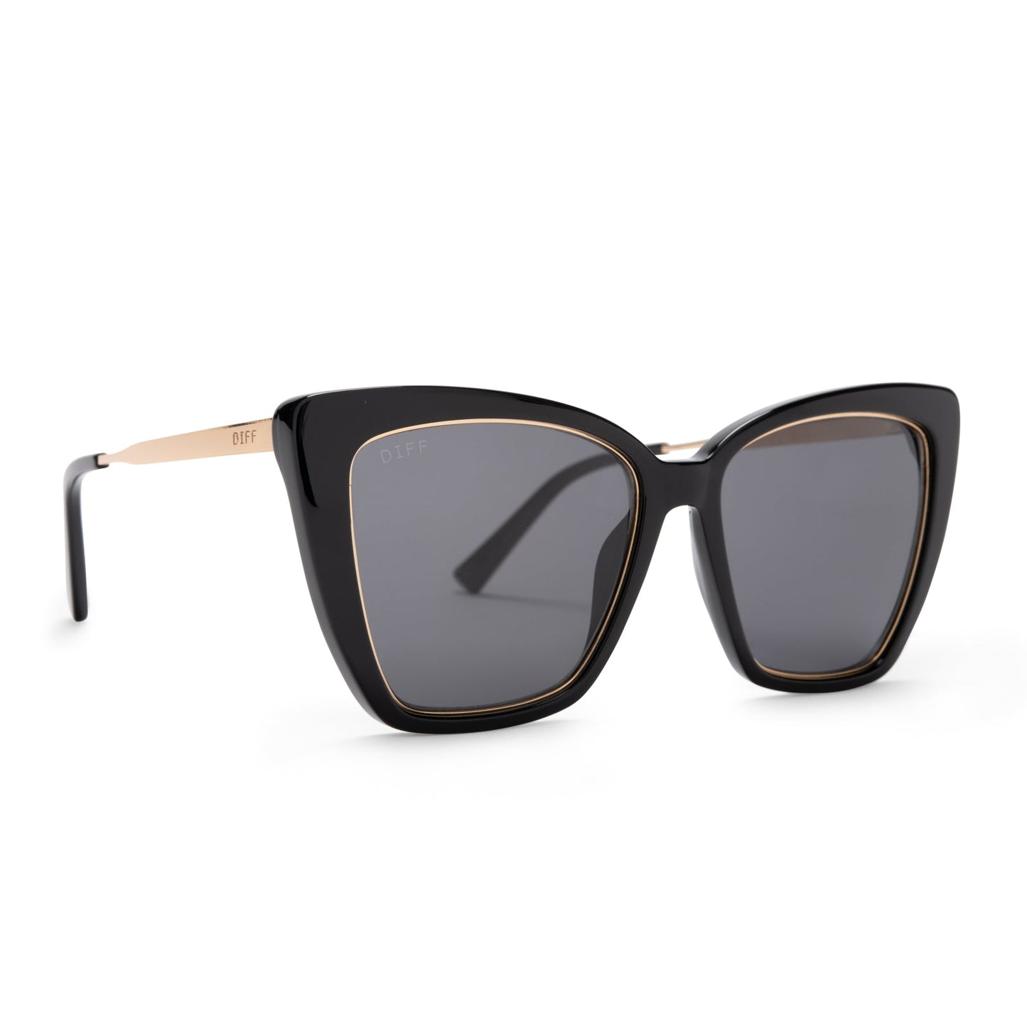 BECKY IV - BLACK + GREY POLARIZED SUNGLASSES