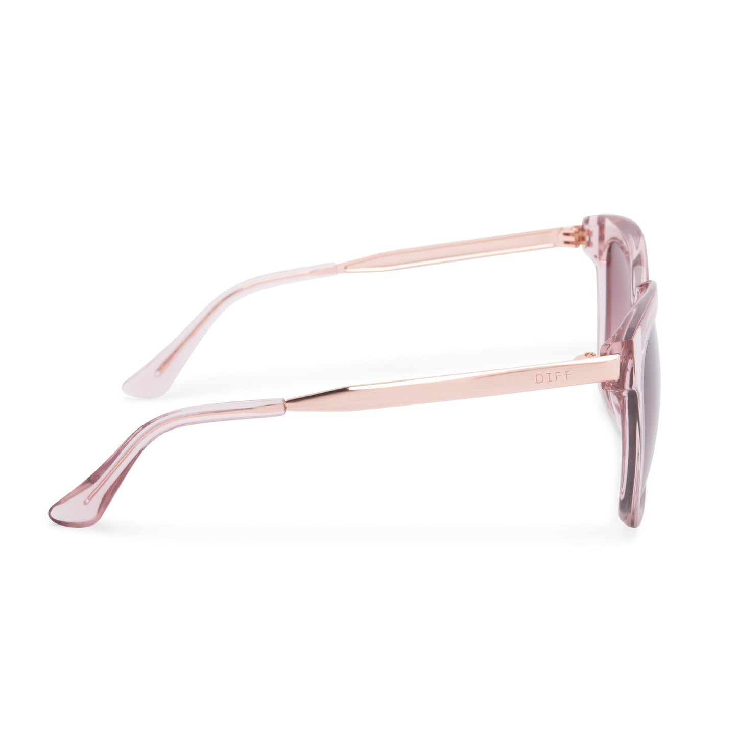 BELLA - LIGHT PINK CRYSTAL + WINE GRADIENT SUNGLASSES