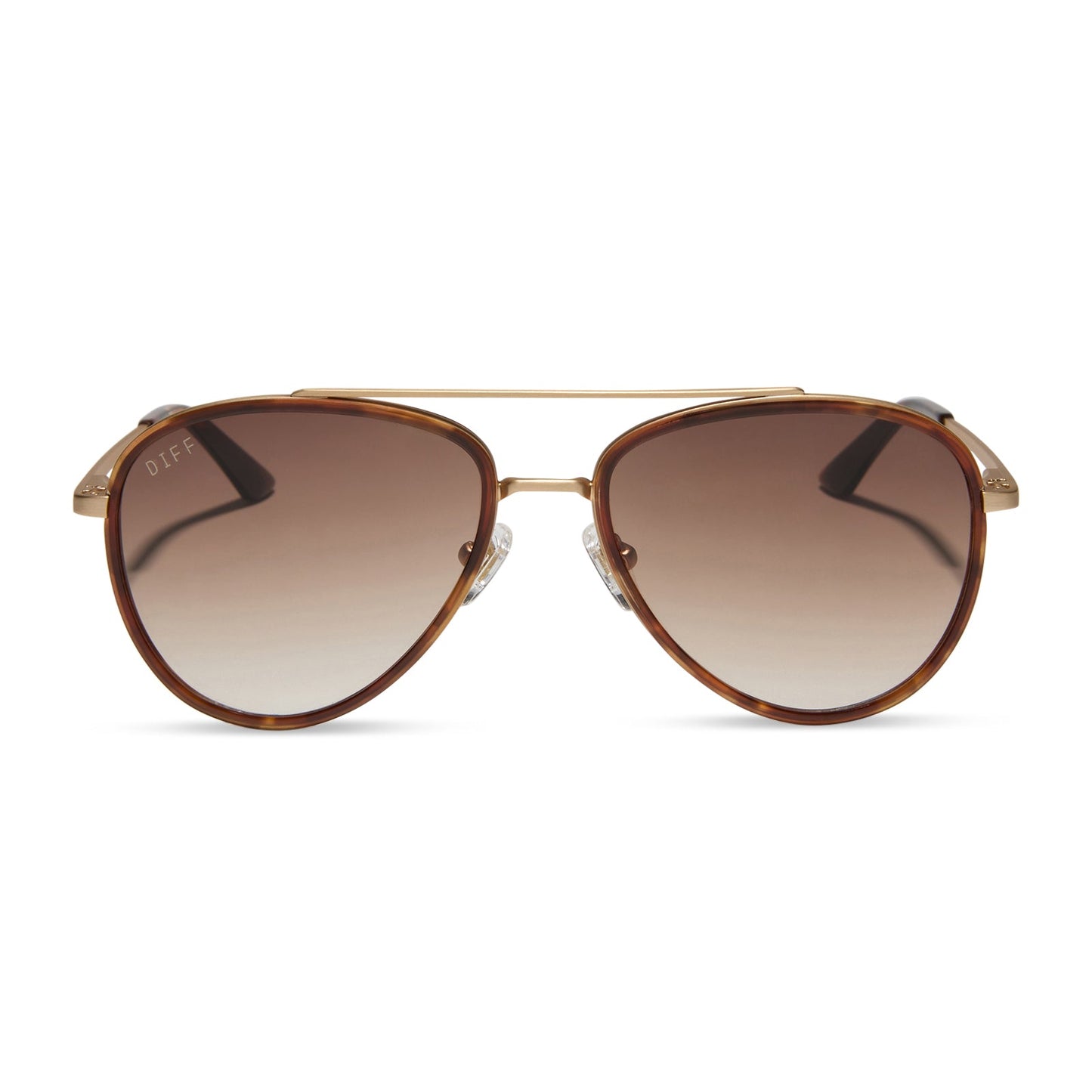 BEVERLIN - OZZY + BRUSHED GOLD + BROWN GRADIENT SUNGLASSES