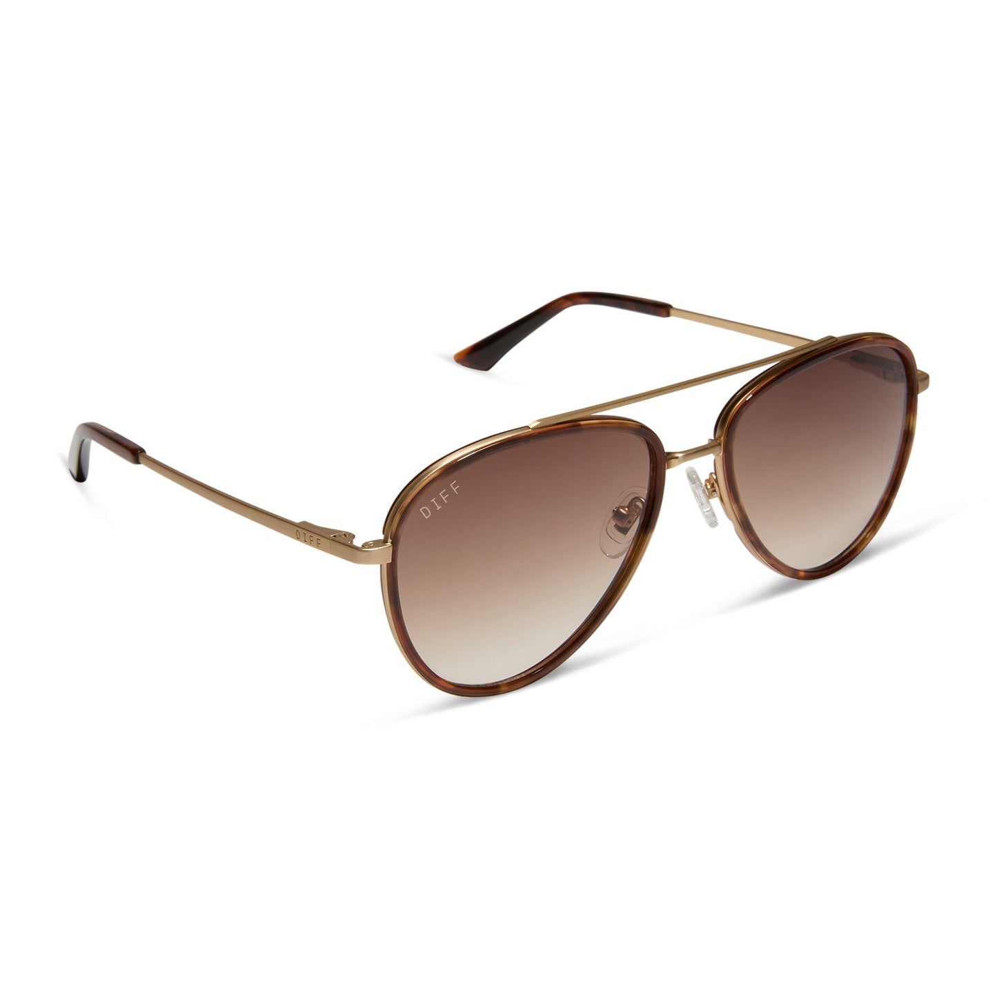 BEVERLIN - OZZY + BRUSHED GOLD + BROWN GRADIENT SUNGLASSES