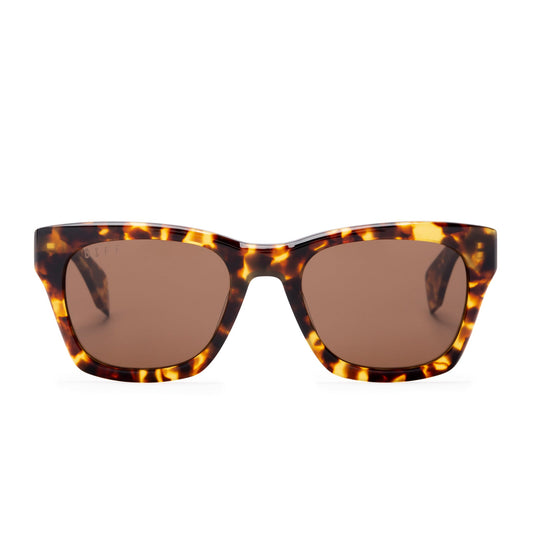 DEAN - AMBER TORTOISE + BROWN POLARIZED SUNGLASSES