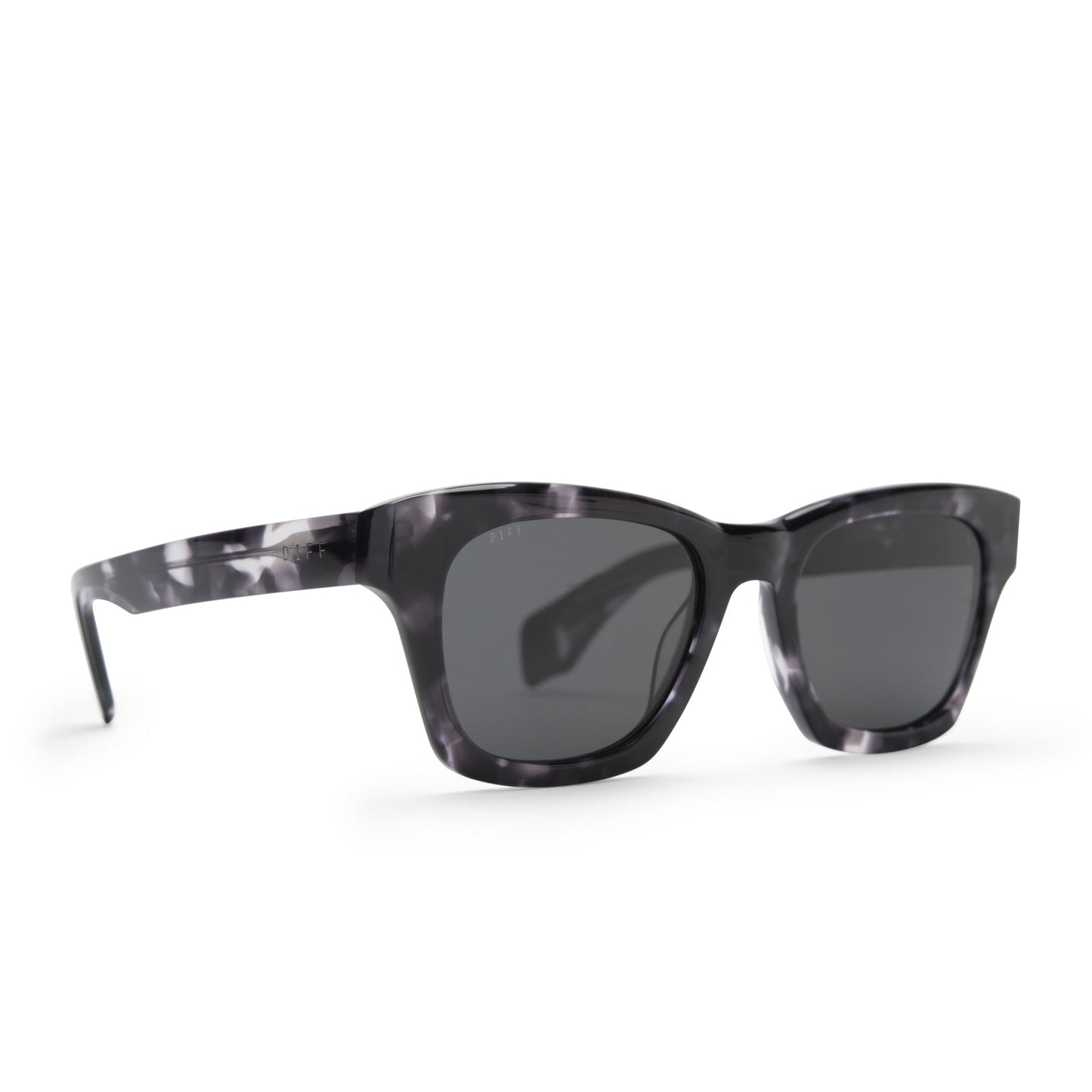 DEAN - BLACK MARBLE + GREY POLARIZED SUNGLASSES