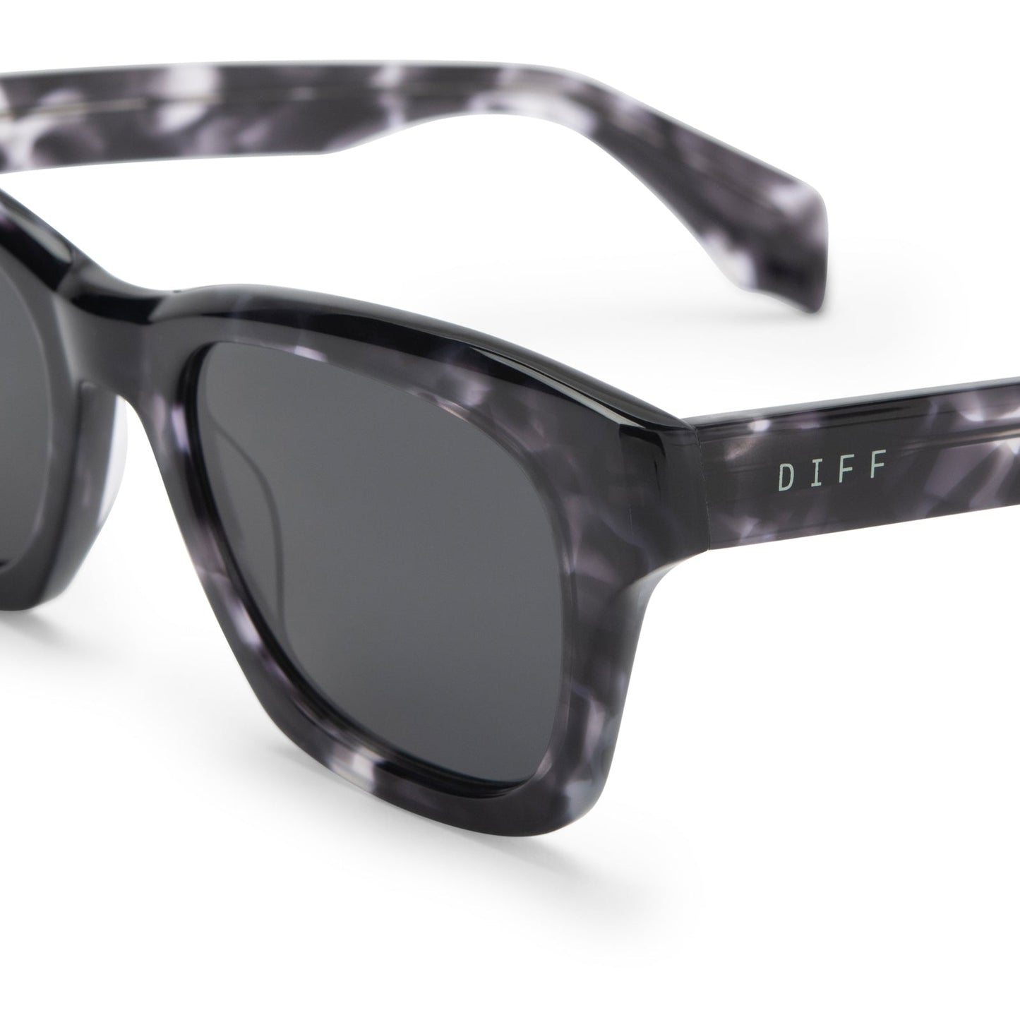 DEAN - BLACK MARBLE + GREY POLARIZED SUNGLASSES