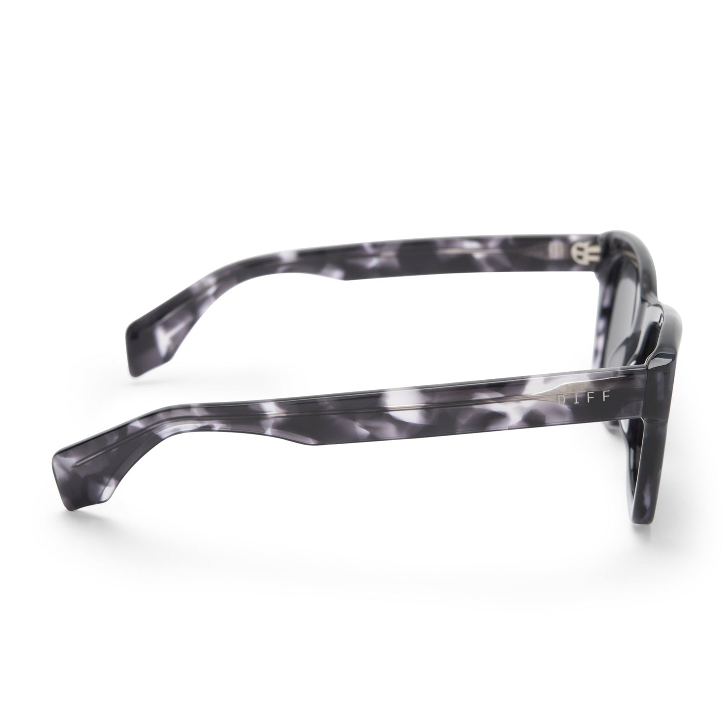 DEAN - BLACK MARBLE + GREY POLARIZED SUNGLASSES