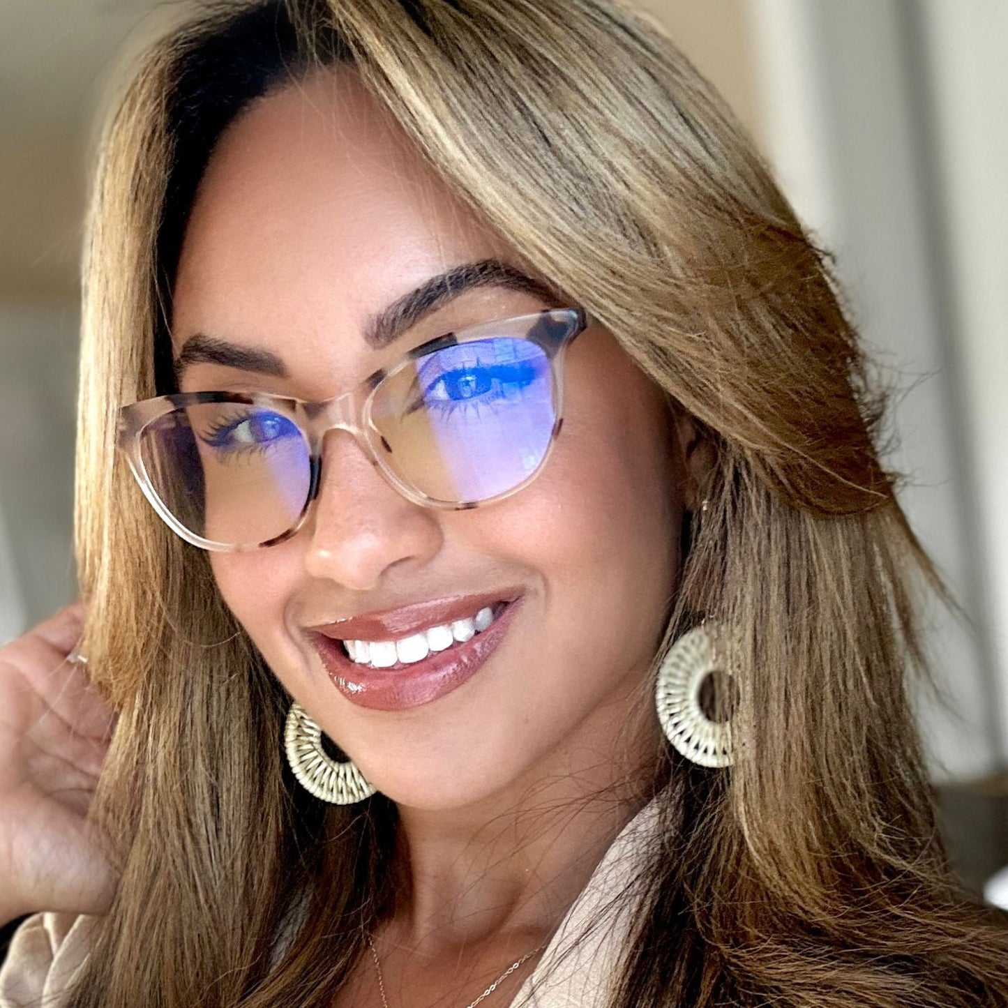 JADE - CREAM TORTOISE + BLUE LIGHT TECHNOLOGY GLASSES