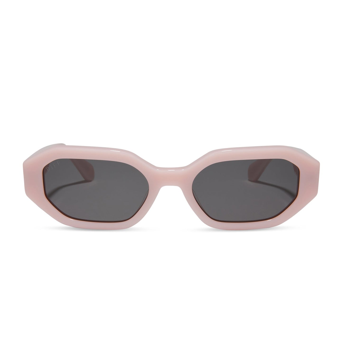 ALLEGRA - PINK VELVET + GREY + POLARIZED SUNGLASSES