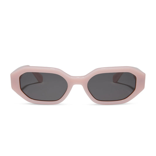 ALLEGRA - PINK VELVET + GREY + POLARIZED SUNGLASSES