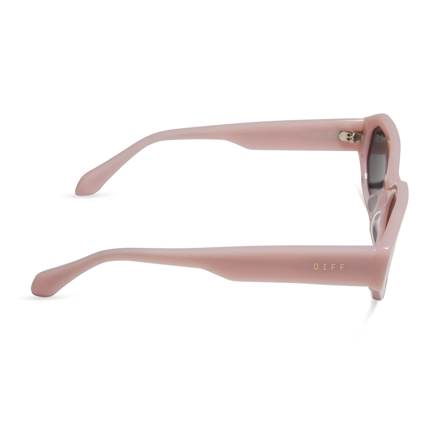 ALLEGRA - PINK VELVET + GREY + POLARIZED SUNGLASSES