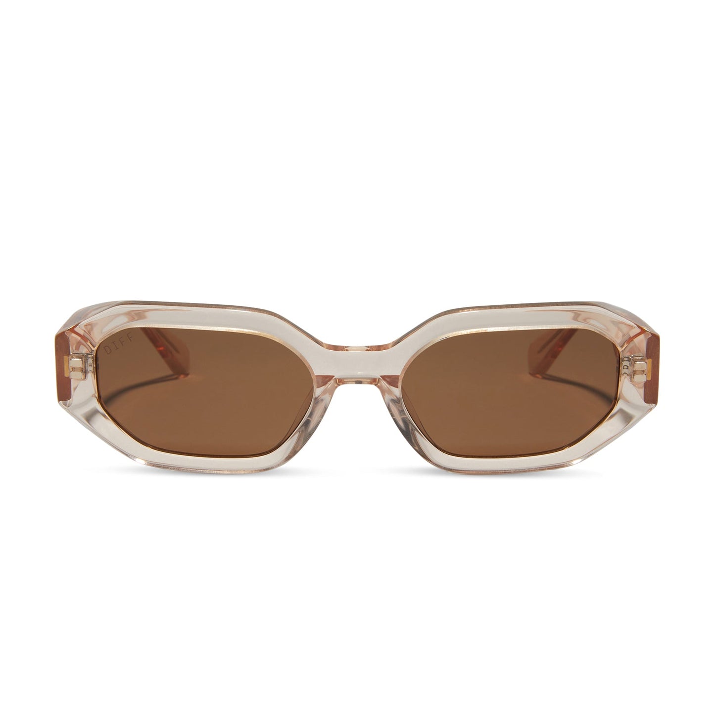 ALLEGRA - VINTAGE ROSE CRYSTAL + BROWN SUNGLASSES