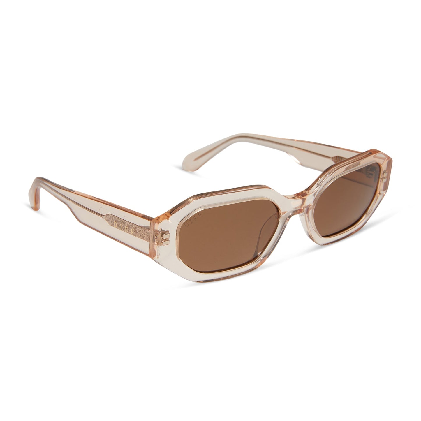 ALLEGRA - VINTAGE ROSE CRYSTAL + BROWN SUNGLASSES