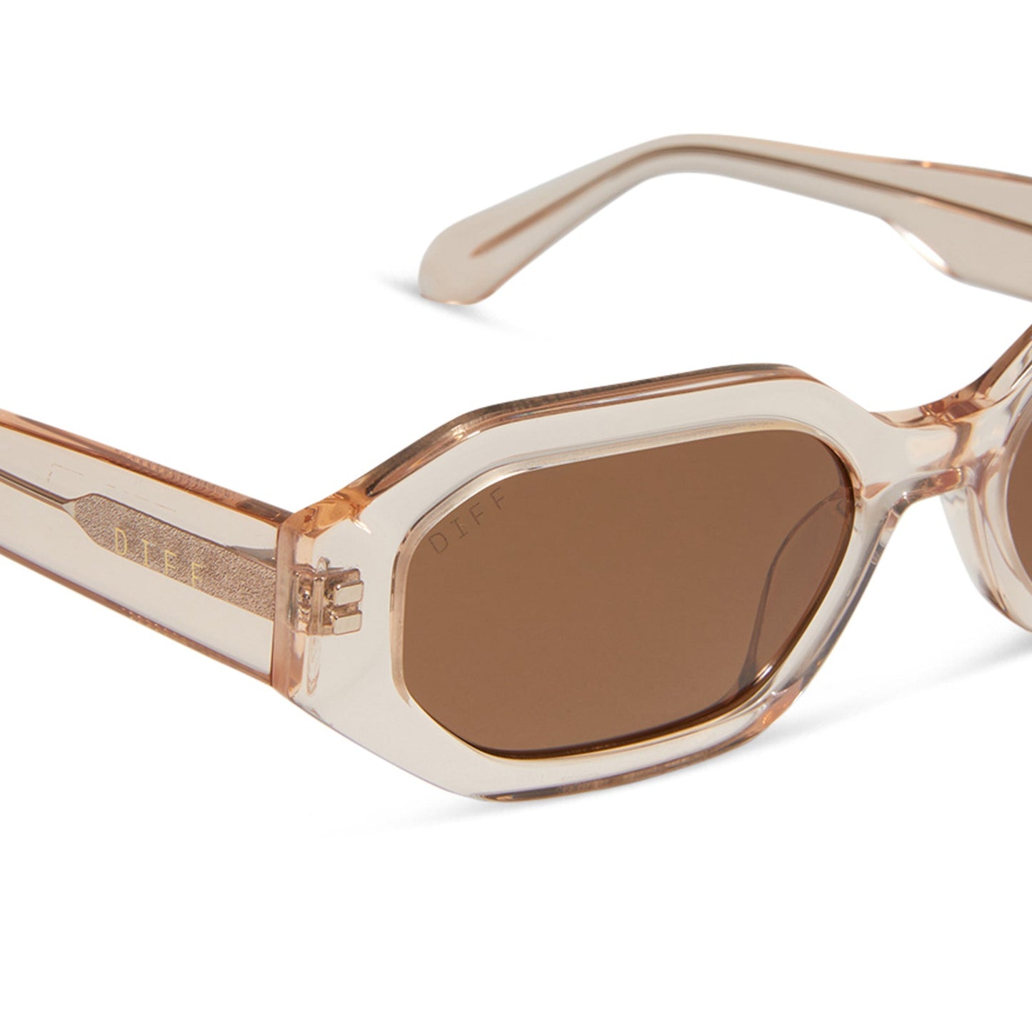 ALLEGRA - VINTAGE ROSE CRYSTAL + BROWN SUNGLASSES