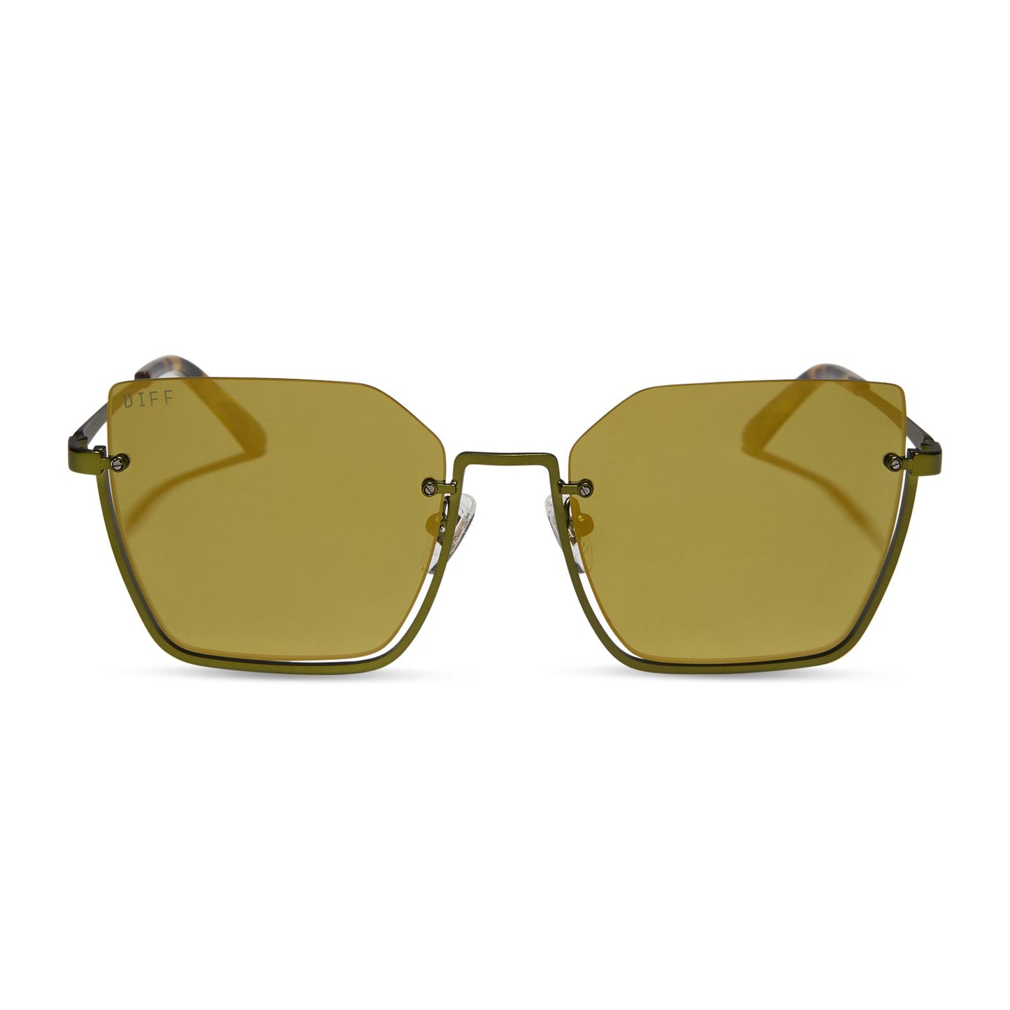 ANALISE - MOSS METAL W BROWN KOMBU TEMPLE TIPS + MOSS MIRROR SUNGLASSES