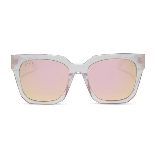 ARIANA II - OPALESCENT PINK + CHERRY BLOSSOM MIRROR SUNGLASSES