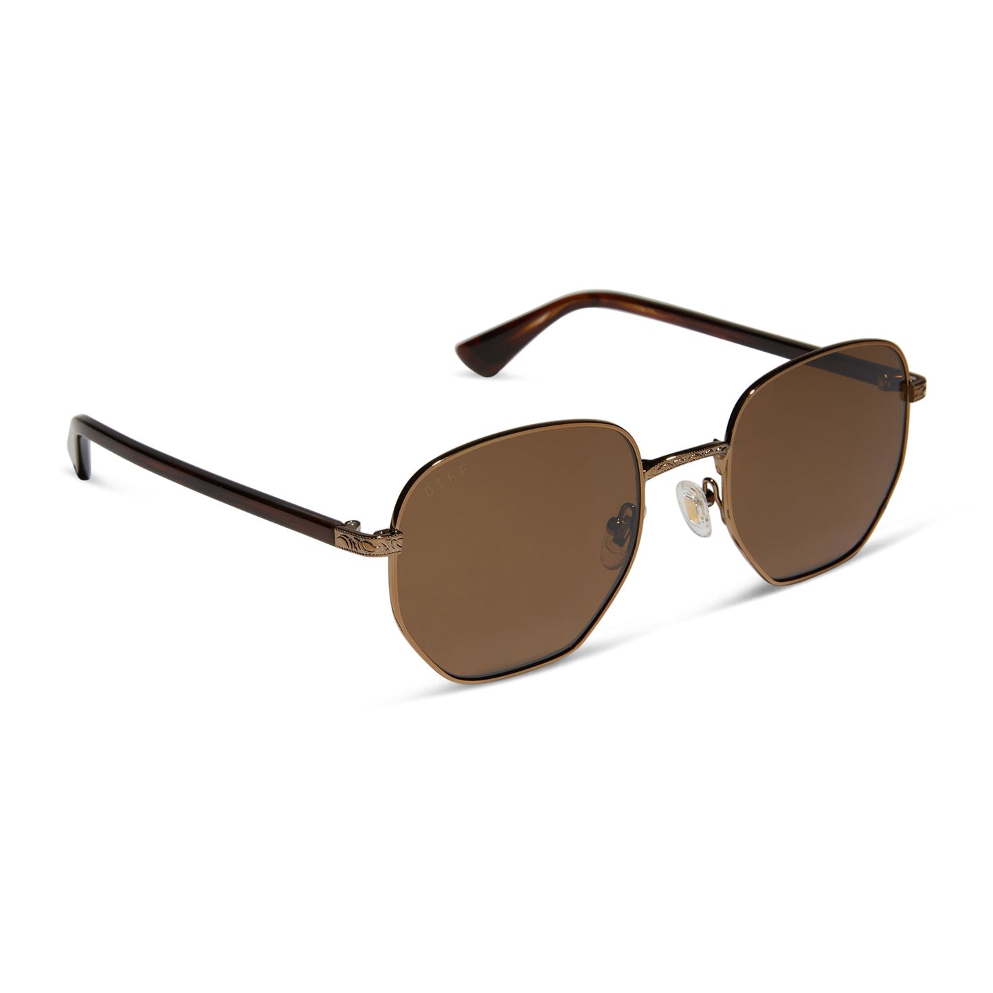 JESSIE JAMES DECKER - JJD + COPPER METAL + BROWN FLASH + POLARIZED SUNGLASSES