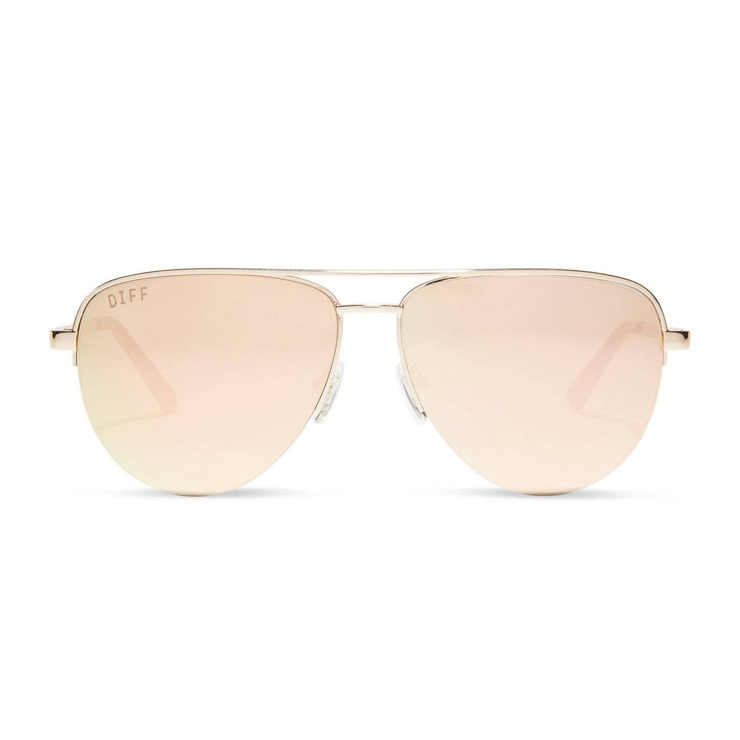 AUGUST - GOLD + PEACH MIRROR SUNGLASSES