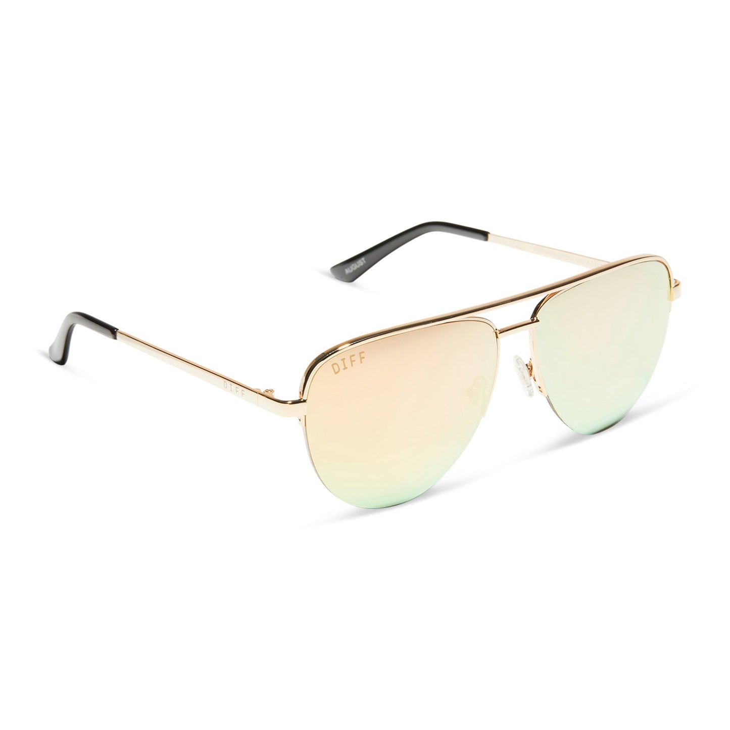 AUGUST - GOLD + PEACH MIRROR SUNGLASSES