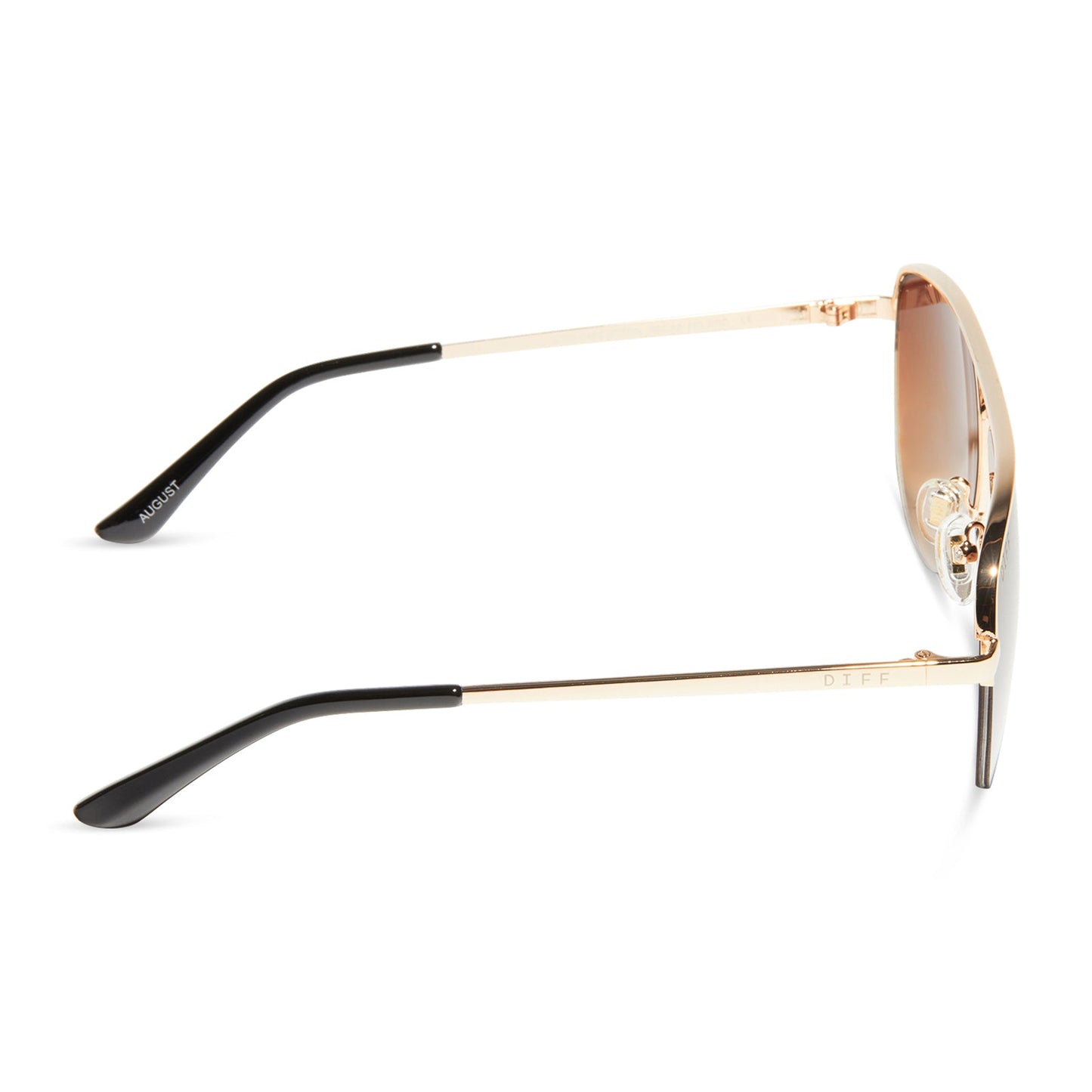 AUGUST - GOLD + TAUPE ROSE MIRROR SUNGLASSES