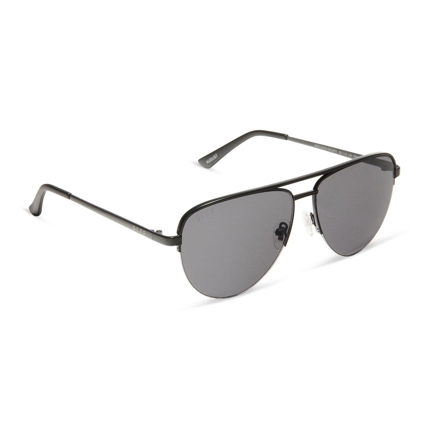 AUGUST - MATTE BLACK + GREY SUNGLASSES