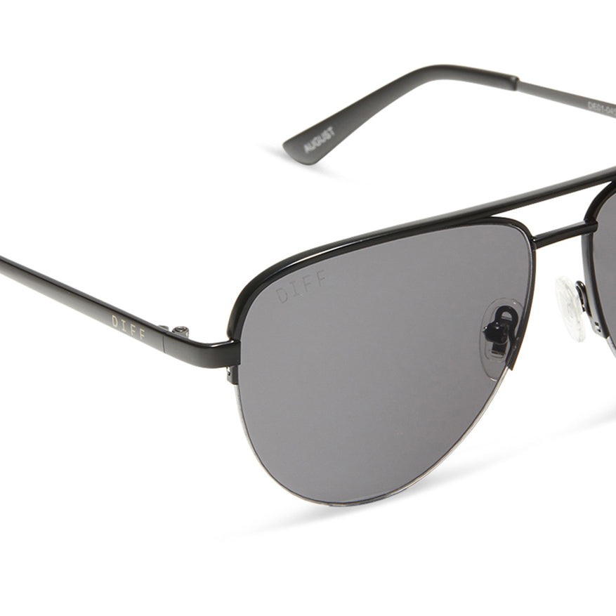 AUGUST - MATTE BLACK + GREY SUNGLASSES