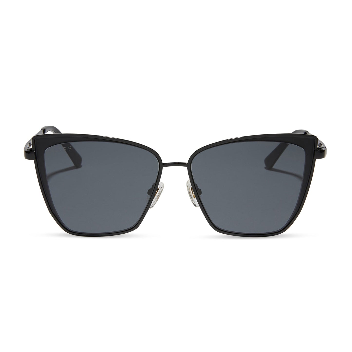 BECKY - BLACK + DARK SMOKE SUNGLASSES