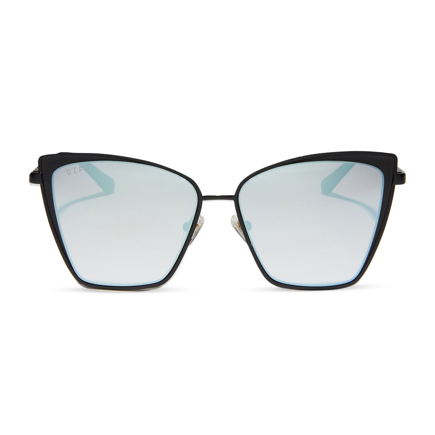 BECKY - BLACK + FLASH GREY GRADIENT SUNGLASSES