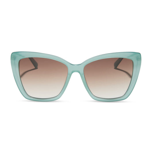 BECKY II - AQUATIC AWE + BROWN GRADIENT SUNGLASSES