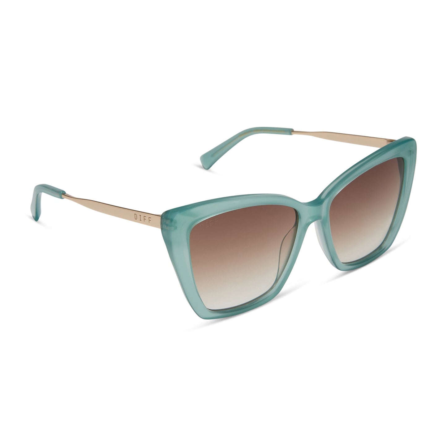 BECKY II - AQUATIC AWE + BROWN GRADIENT SUNGLASSES