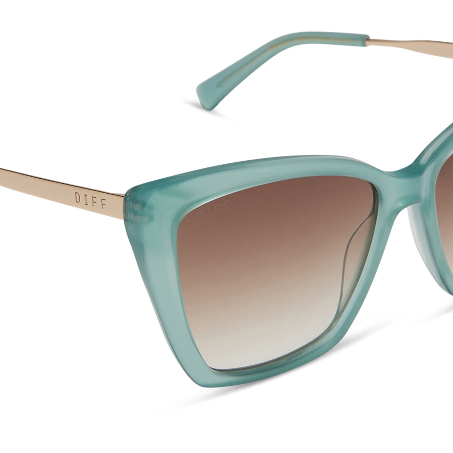 BECKY II - AQUATIC AWE + BROWN GRADIENT SUNGLASSES