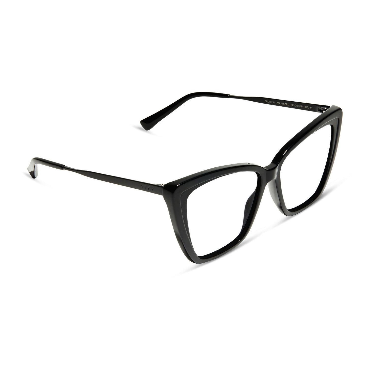 BECKY II - BLACK + PRESCRIPTION GLASSES