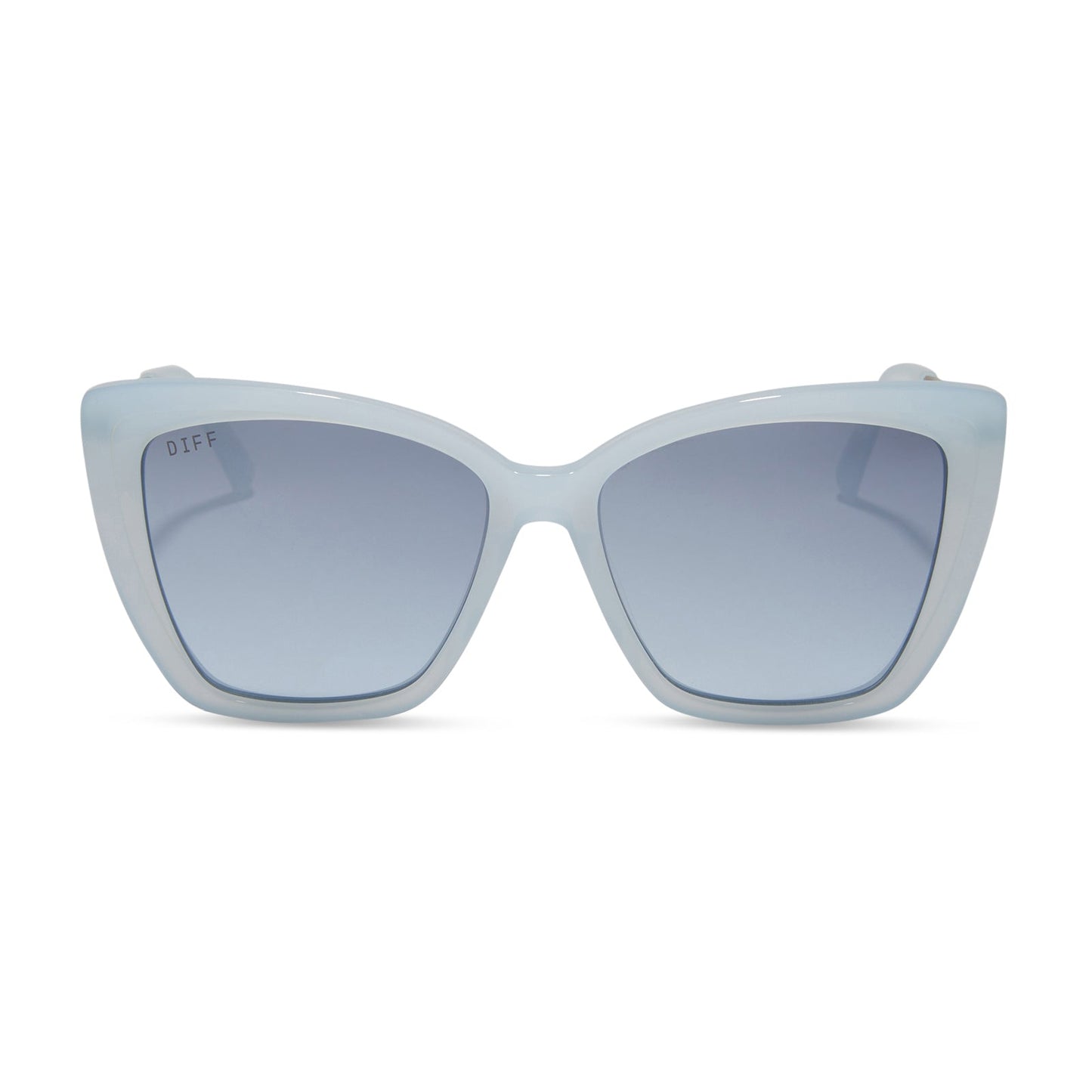 BECKY II - BLUE DUST + BLUE GRADIENT FLASH SUNGLASSES