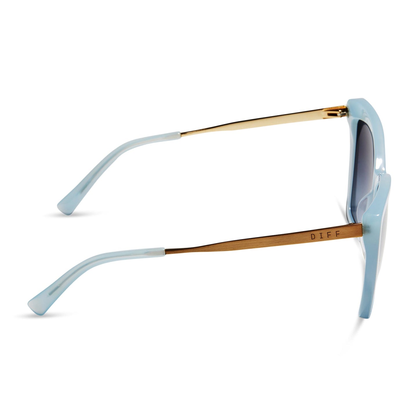 BECKY II - BLUE DUST + BLUE GRADIENT FLASH SUNGLASSES