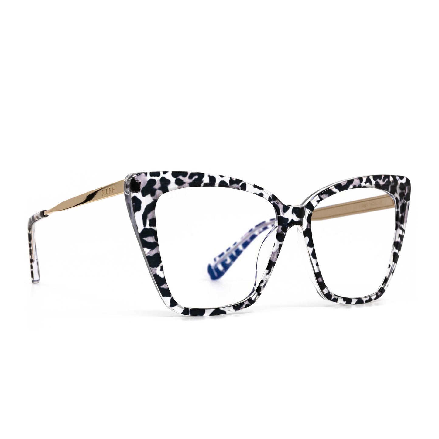 BECKY II - CLEAR LEOPARD + PRESCRIPTION GLASSES