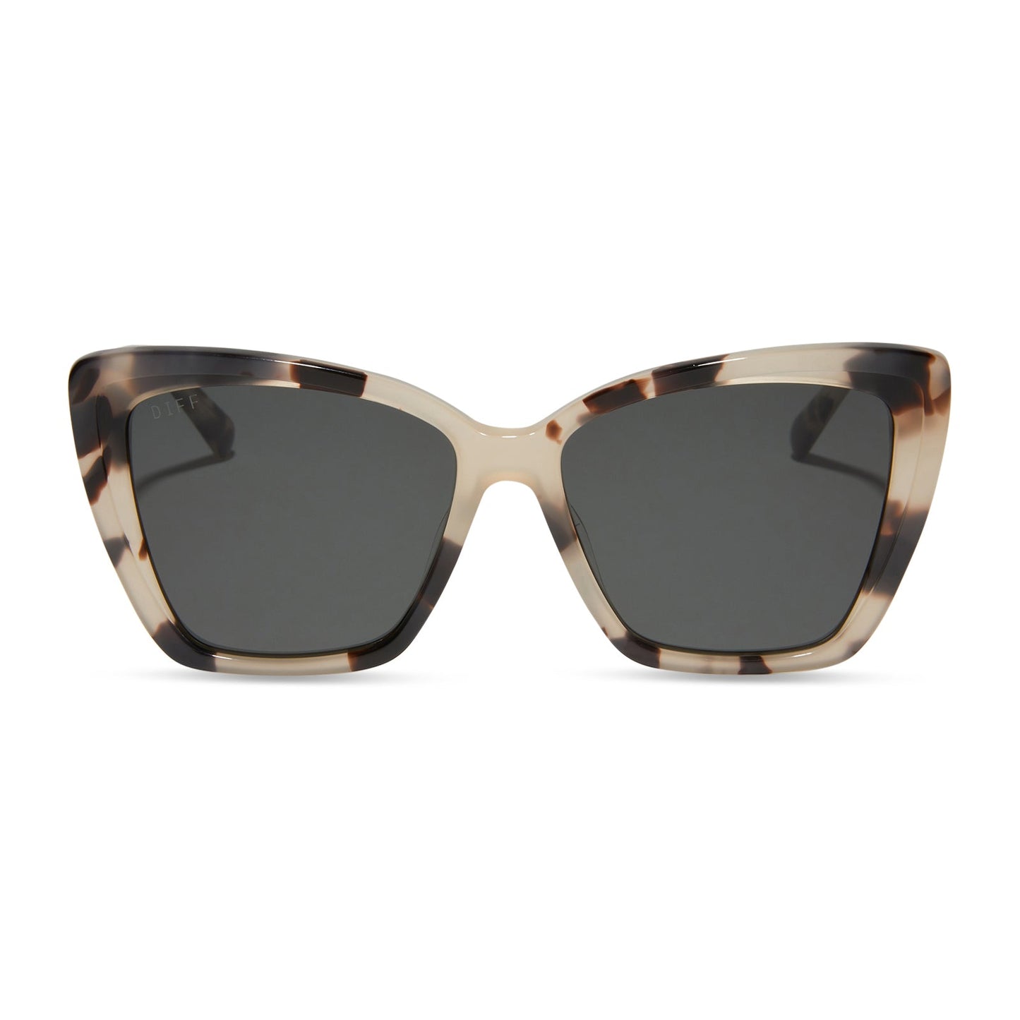 BECKY II - CREAM TORTOISE + GREY POLARIZED SUNGLASSES