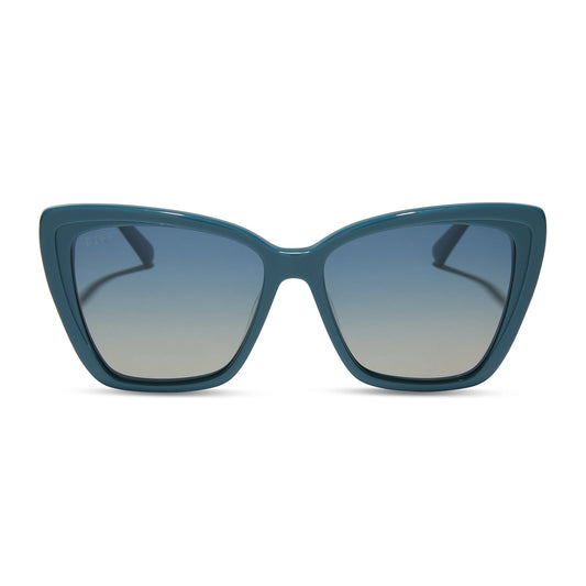 BECKY II - DEEP SPACE + AEGEAN BLUE FLASH + POLARIZED SUNGLASSES