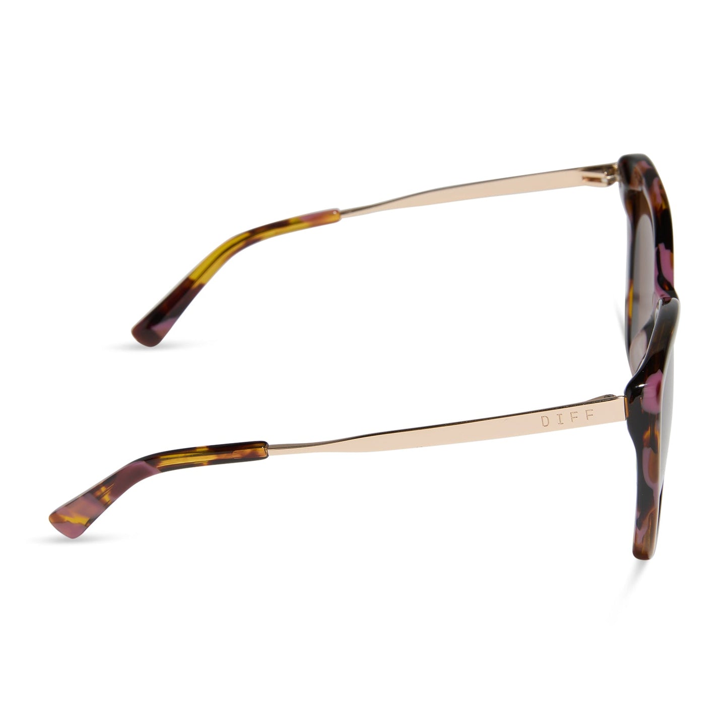 BECKY II - GOLD + TORINO TORTOISE TEMPLE TIPS + BROWN + POLARIZED SUNGLASSES