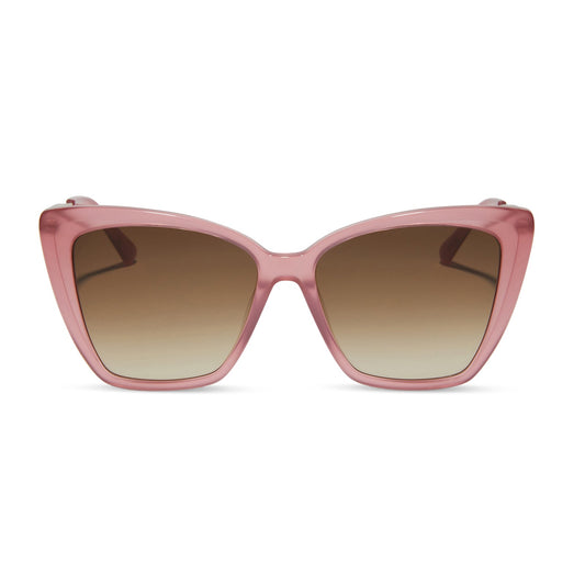 BECKY II - GUAVA + BROWN GRADIENT SUNGLASSES