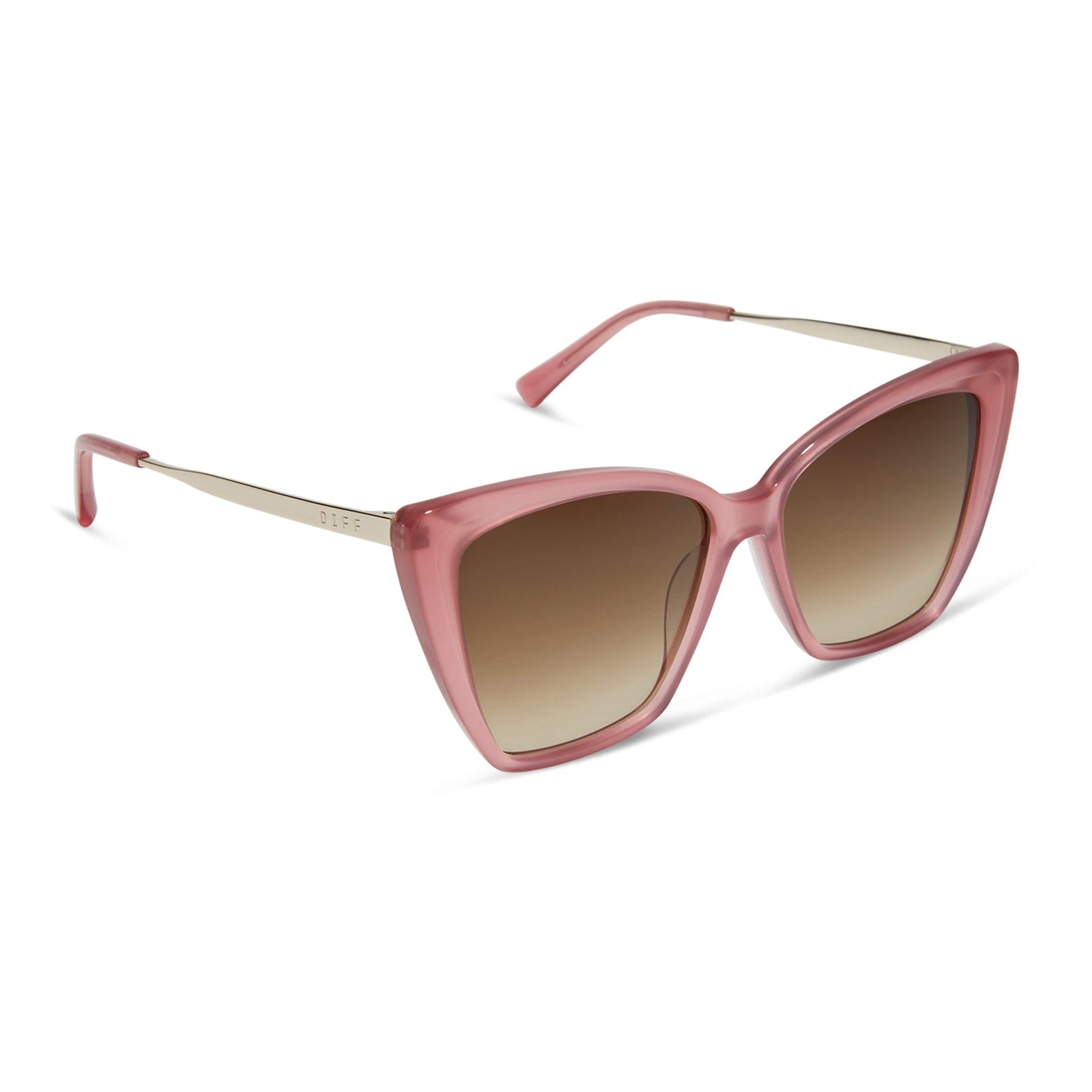 BECKY II - GUAVA + BROWN GRADIENT SUNGLASSES