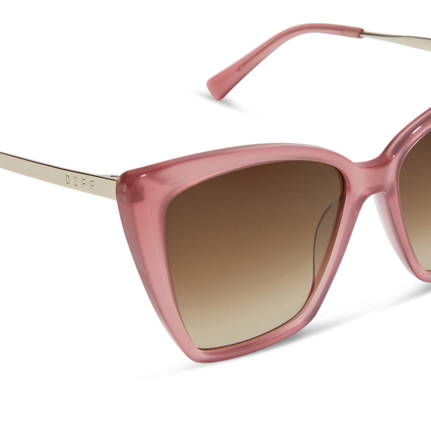 BECKY II - GUAVA + BROWN GRADIENT SUNGLASSES