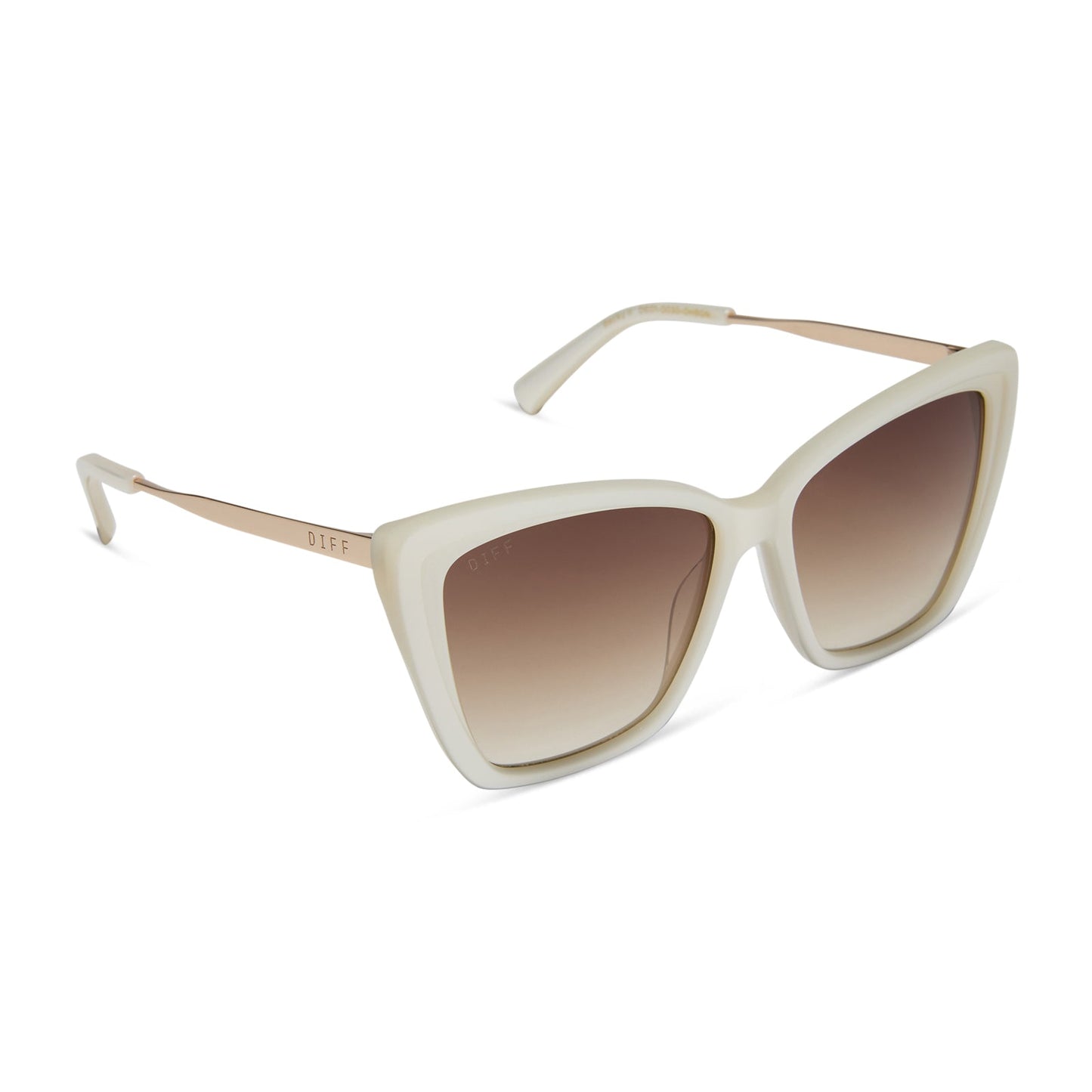 BECKY II - OPALINE + BROWN GRADIENT SUNGLASSES