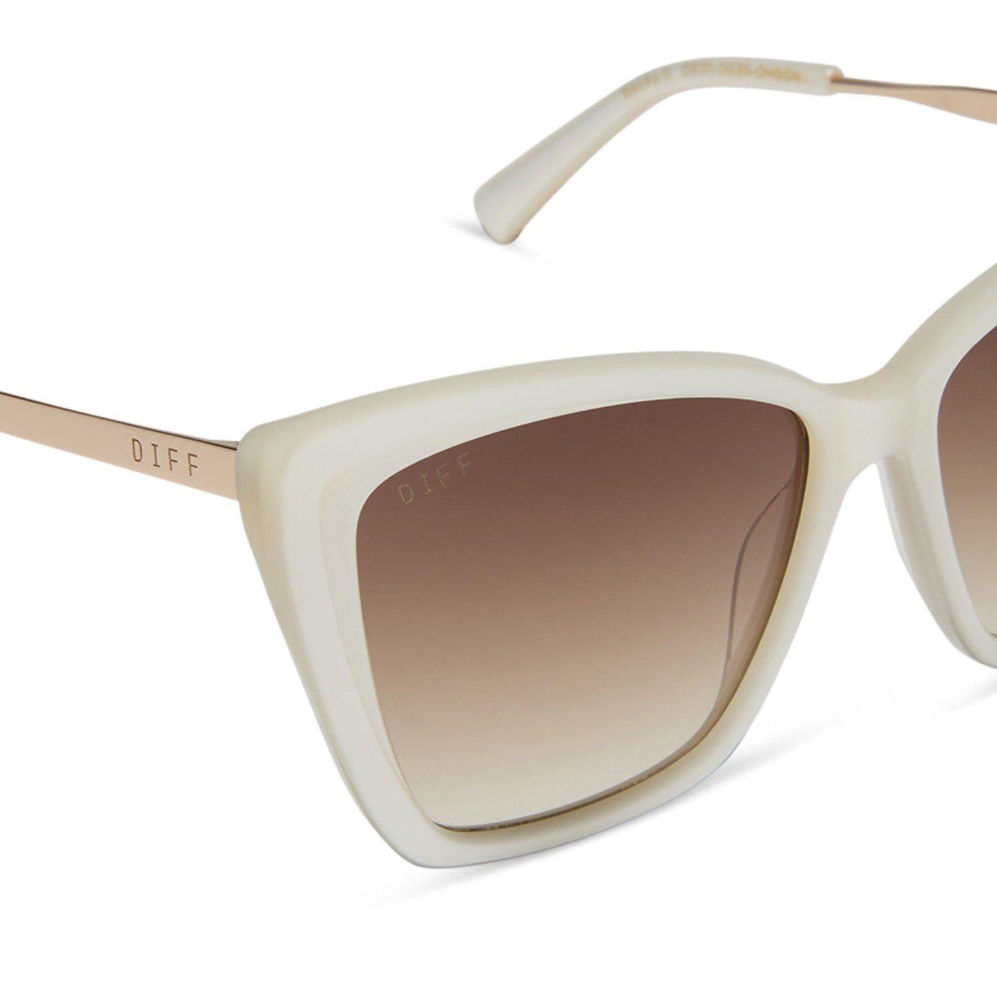 BECKY II - OPALINE + BROWN GRADIENT SUNGLASSES