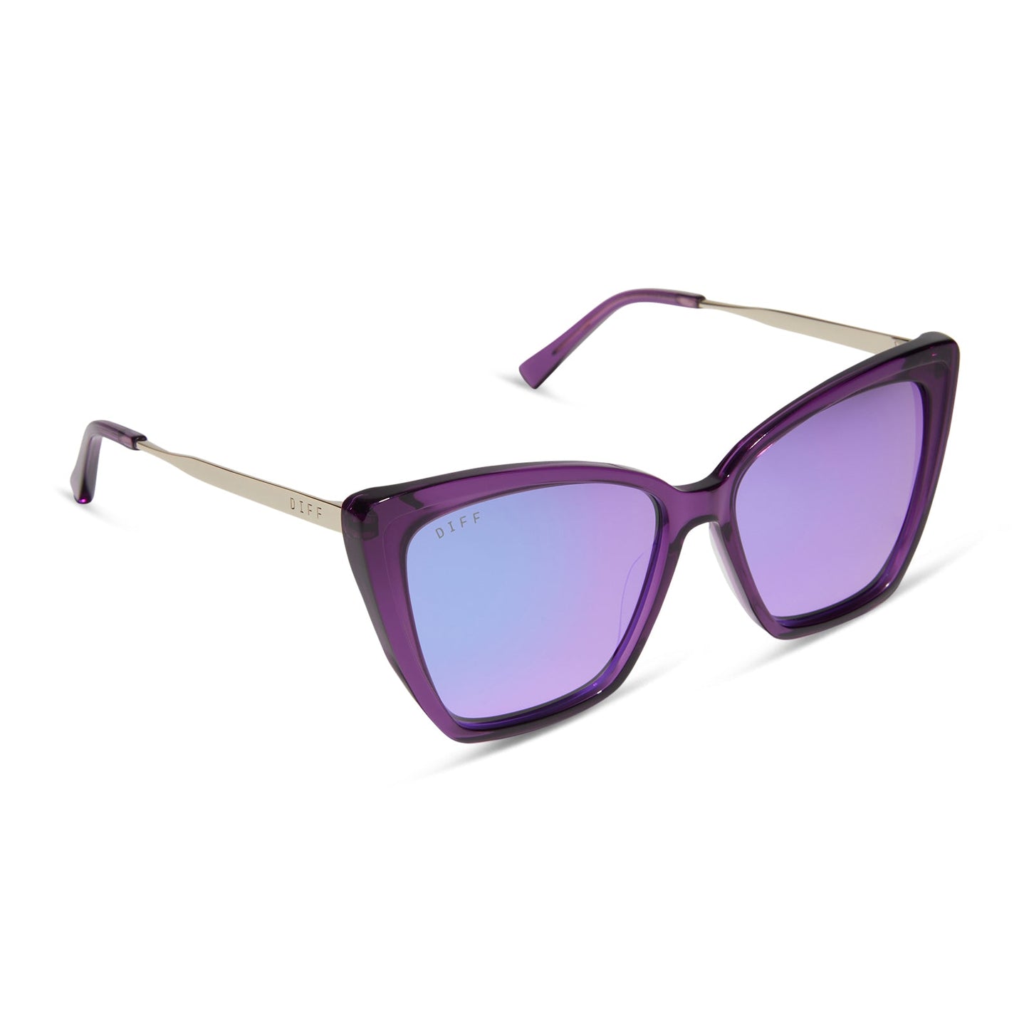 BECKY II - POSH PURPLE CRYSTAL + PURPLE MIRROR + POLARIZED SUNGLASSES