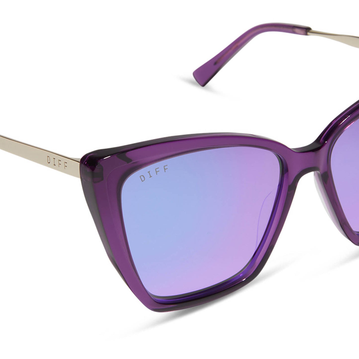 BECKY II - POSH PURPLE CRYSTAL + PURPLE MIRROR + POLARIZED SUNGLASSES